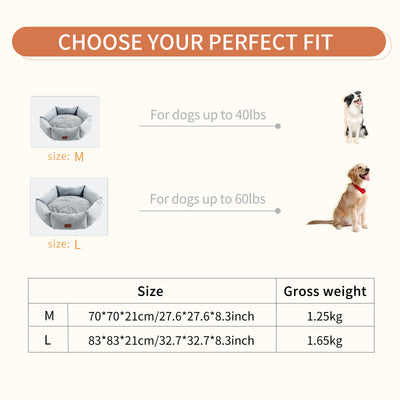 Cama Hexagonal de Terciopelo para Perros - Sofá Calmante y Acogedor - Image 8