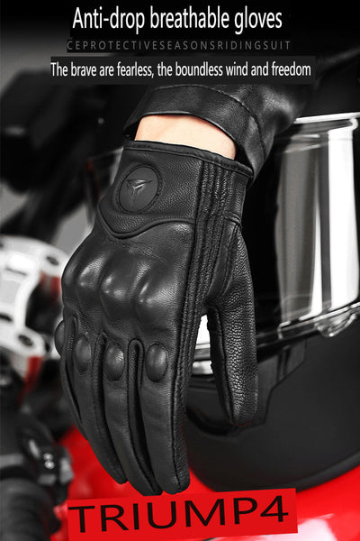 Guantes de Ciclismo en Cuero y Carbono para Hombre y Mujer - Image 8