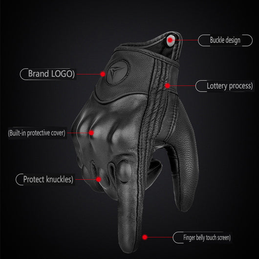 Guantes de Ciclismo en Cuero y Carbono para Hombre y Mujer - Image 9