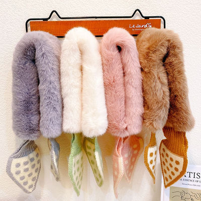 Bufanda Invierno con Moño y Lunares Estilo Coreano - Image 15