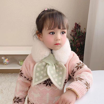 Bufanda Invierno con Moño y Lunares Estilo Coreano - Image 19