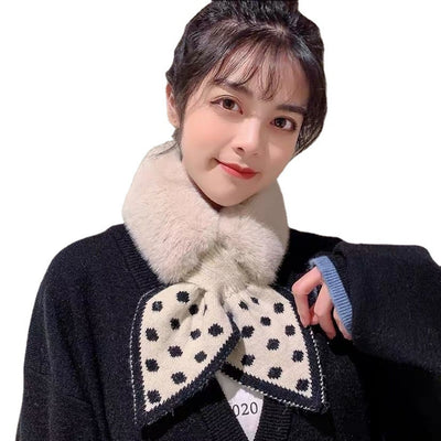 Bufanda Invierno con Moño y Lunares Estilo Coreano - Image 24