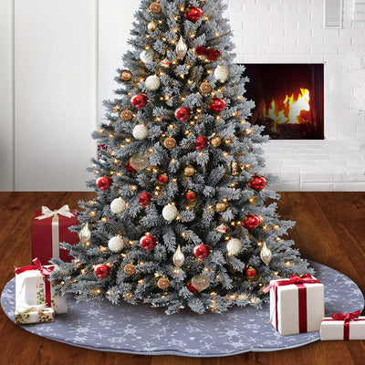 Falda de Árbol Navideño con Copos de Nieve - Decoración Festiva Elegante - Image 10