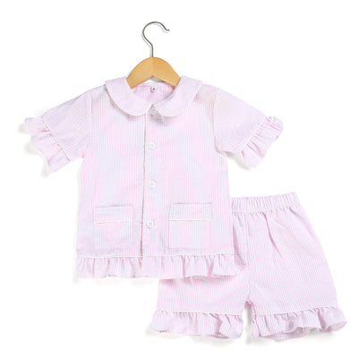 Conjunto de Pijama Infantil Seersucker Ligero - Image 8