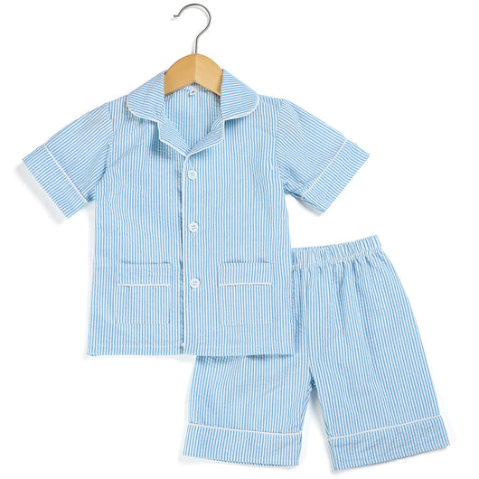 Conjunto de Pijama Infantil Seersucker Ligero - Image 9