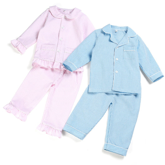 Conjunto de Pijama Infantil Seersucker Ligero