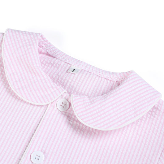 Conjunto de Pijama Infantil Seersucker Ligero - Image 10