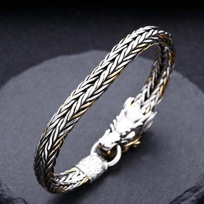 Pulsera Tejida Plata 925 Diseño Grifo Grosor Premium - Image 9