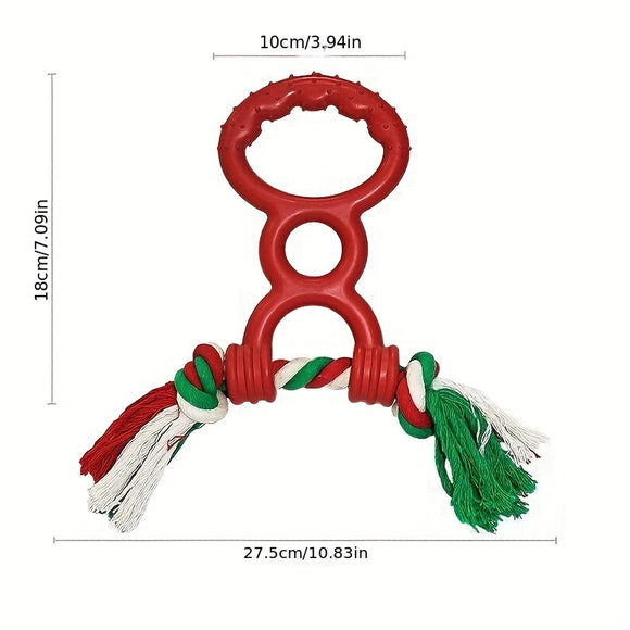 Juguete Interactivo para Perros con Anillas de Goma y Cuerda - Resistente a Mordidas