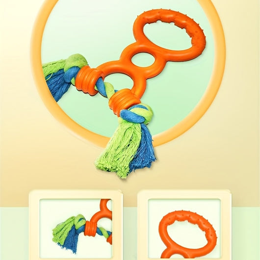 Juguete Interactivo para Perros con Anillas de Goma y Cuerda - Resistente a Mordidas - Image 3