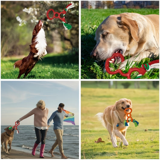 Juguete Interactivo para Perros con Anillas de Goma y Cuerda - Resistente a Mordidas - Image 5