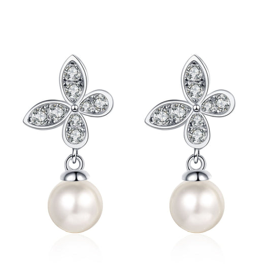 Aretes de Perla de Agua Dulce con Moissanita - Diseño Elegante y Brillante - Image 9