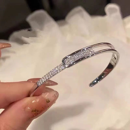 Pulsera de Plata Esterlina S925 con Diamantes Completos Estilo Coreano - Image 14