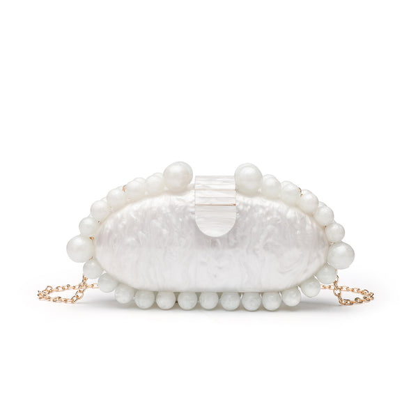 Bolso Minimalista de Perlas en Acrílico