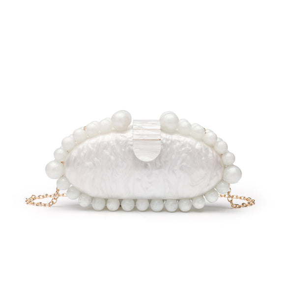 Bolso Minimalista de Perlas en Acrílico