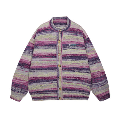 Cardigan de Rayas Degradadas en Colores Vibrantes - Image 21