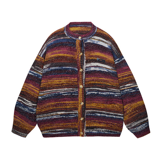 Cardigan de Rayas Degradadas en Colores Vibrantes - Image 23