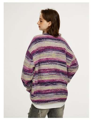 Cardigan de Rayas Degradadas en Colores Vibrantes - Image 25