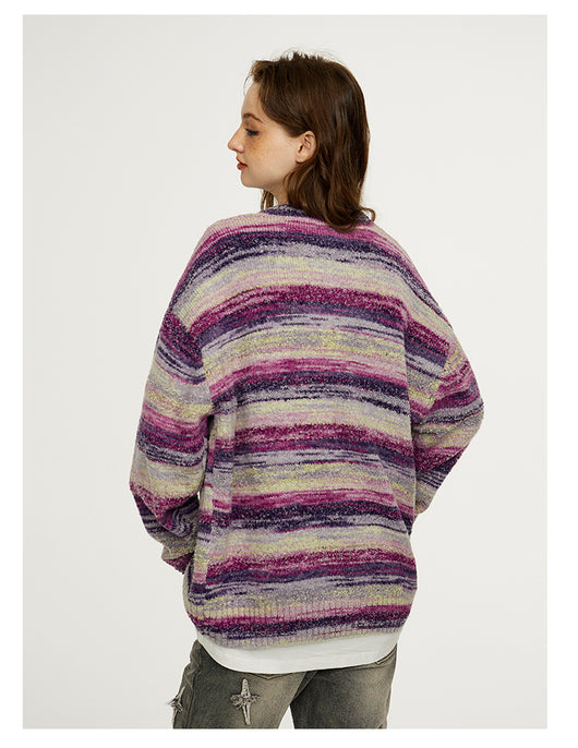 Cardigan de Rayas Degradadas en Colores Vibrantes - Image 25