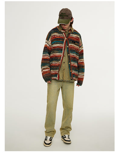 Cardigan de Rayas Degradadas en Colores Vibrantes - Image 26
