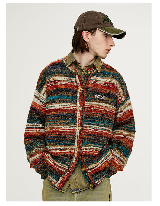 Cardigan de Rayas Degradadas en Colores Vibrantes - Image 27