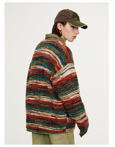 Cardigan de Rayas Degradadas en Colores Vibrantes - Image 28