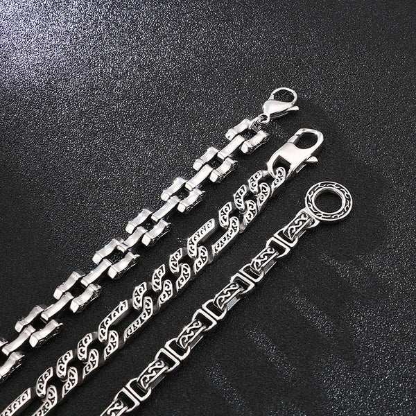 Pulsera de Acero Titanio Estilo Punk Retro para Hombre