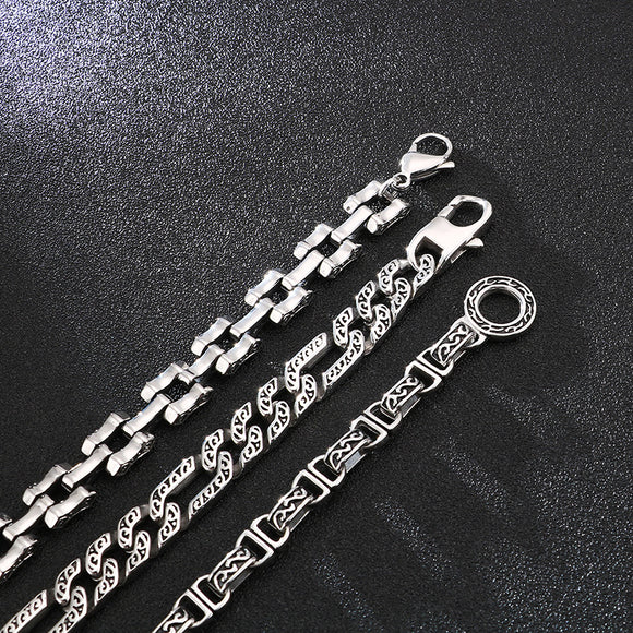 Pulsera de Acero Titanio Estilo Punk Retro para Hombre