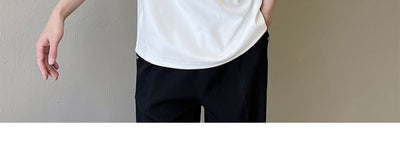 Playera Cuello Cruzado Manga Corta para Hombre - Ajuste Entallado - Image 14