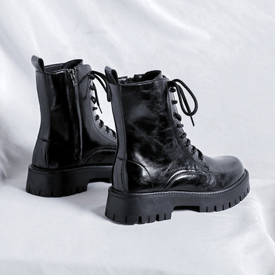 Botas Martin de Cuero Charol para Hombre con Detalles Brillantes - Image 8