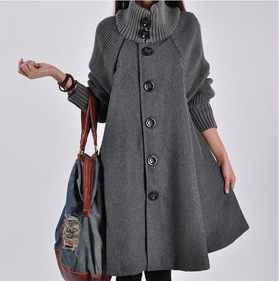 Abrigo de Lana Largo Oversize para Mujer Talla Grande - Invierno - Image 14