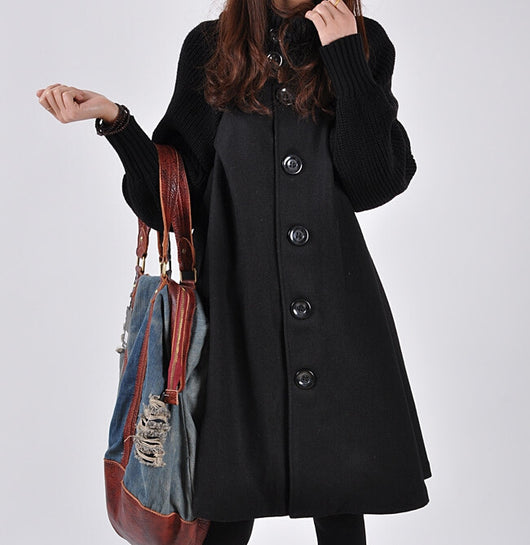 Abrigo de Lana Largo Oversize para Mujer Talla Grande - Invierno - Image 15