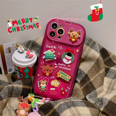 Funda iPhone Navideña con Diseño de Reno y Papá Noel - Protección Silicona Flip para iPhone 15, 14, 13, 12, 11 Pro Max - Image 18
