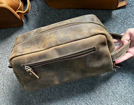 Bolso de Cuero Crazy Horse Gran Capacidad - Cartera de Mano Premium - Image 29