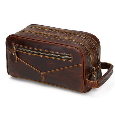Bolso de Cuero Crazy Horse Gran Capacidad - Cartera de Mano Premium - Image 38