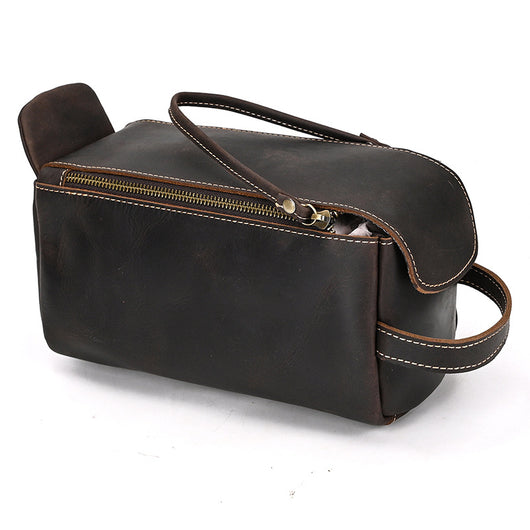 Bolso de Cuero Crazy Horse Gran Capacidad - Cartera de Mano Premium - Image 45