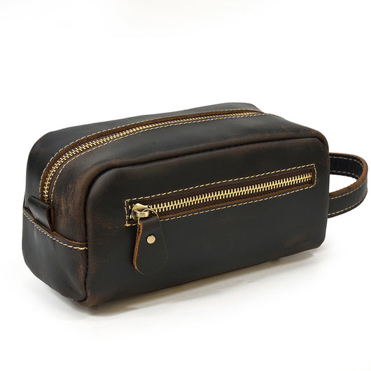 Bolso de Cuero Crazy Horse Gran Capacidad - Cartera de Mano Premium - Image 51