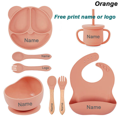 Plato de Succión Infantil con Cubiertos de Silicona Personalizado - Image 10