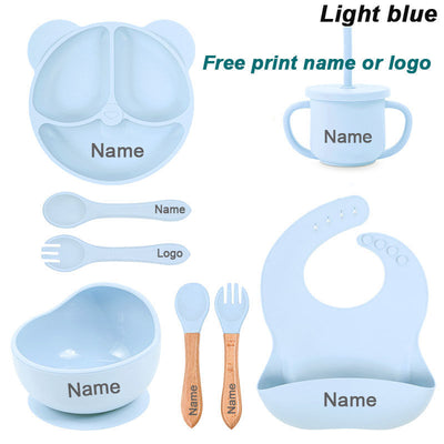 Plato de Succión Infantil con Cubiertos de Silicona Personalizado - Image 14