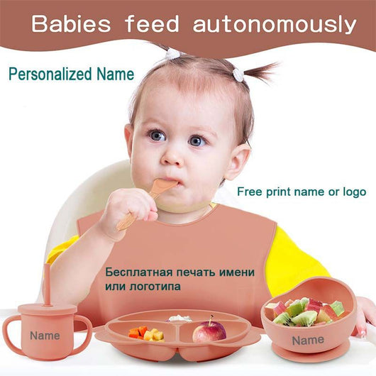 Plato de Succión Infantil con Cubiertos de Silicona Personalizado - Image 15