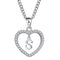 26-letter zircon heart necklace26-letter zircon heart necklace Plateado S