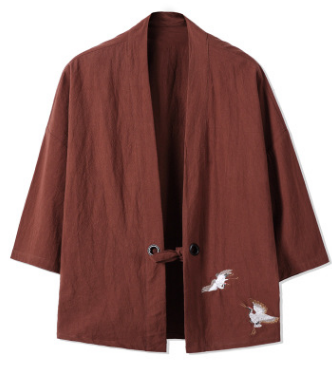 Chaqueta Cardigan Hanfu Bordada para Hombre - Estilo Tradicional Chino - Image 6