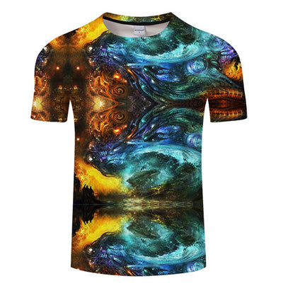Playera de Cuello Redondo con Estampado Digital 3D - Image 5