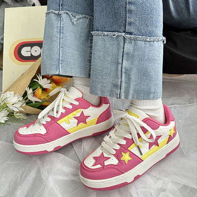 Zapatillas Deportivas Retro Hong Kong Estilo Contraste Estrella Ligeras Tendencia - Image 14