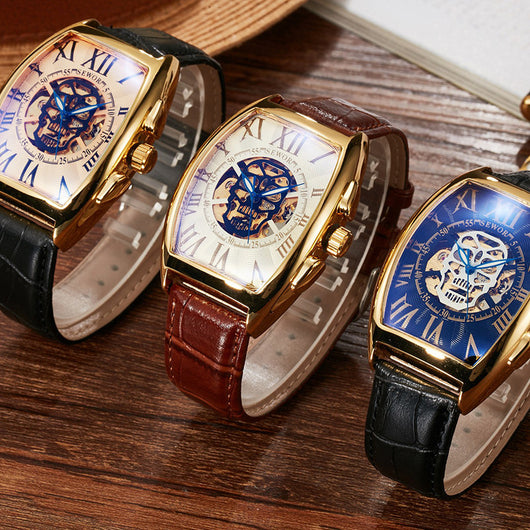 Reloj Mecánico para Hombre con Fondo Transparente y Diseño Barril - Image 19