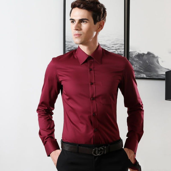 Camisa Ejecutiva Slim Fit de Manga Larga para Hombre