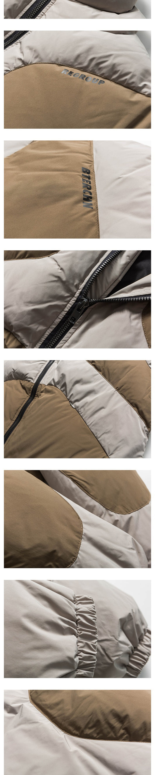 Chamarra Acolchada Multicolor para Hombre con Cuello Alto - Image 11