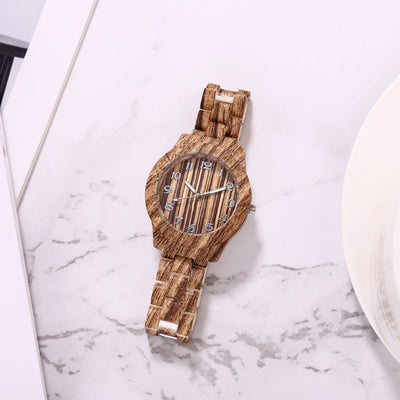 Reloj de Moda Unisex con Patrón de Bambú y Números Creativos - Image 19