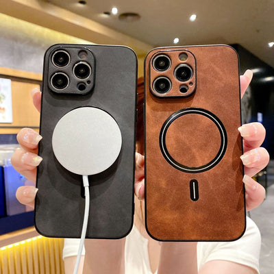 Funda Protectora iPhone 15 Pro Magnética de Piel Lambskin Premium - Image 25