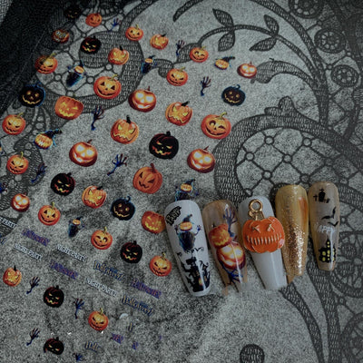 Pegatinas de Uñas Japonesas Estilo Cooperación - Diseño Calabaza Wansheng - Image 12